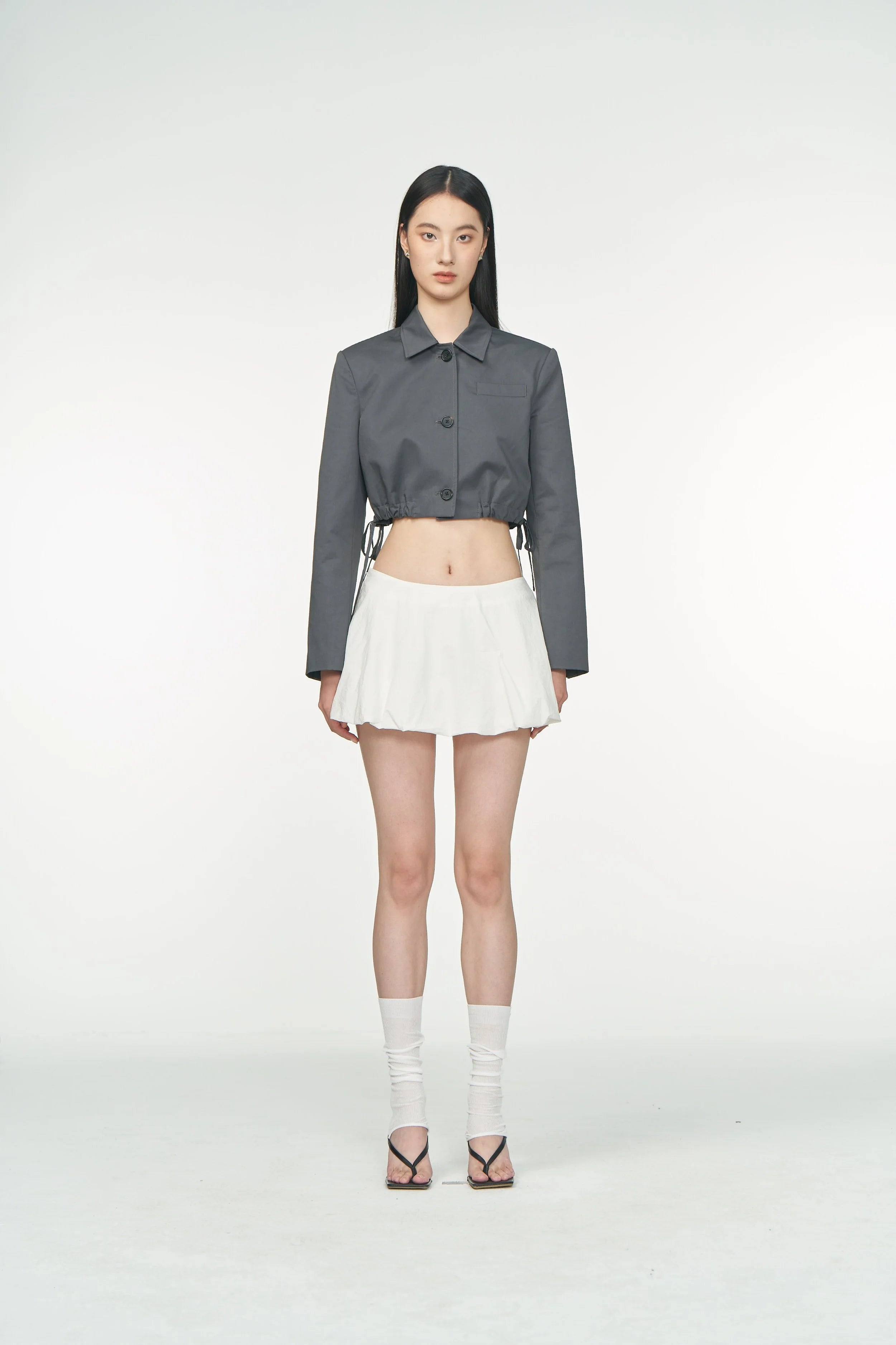 Sandwashed Mini Bubble Skirt