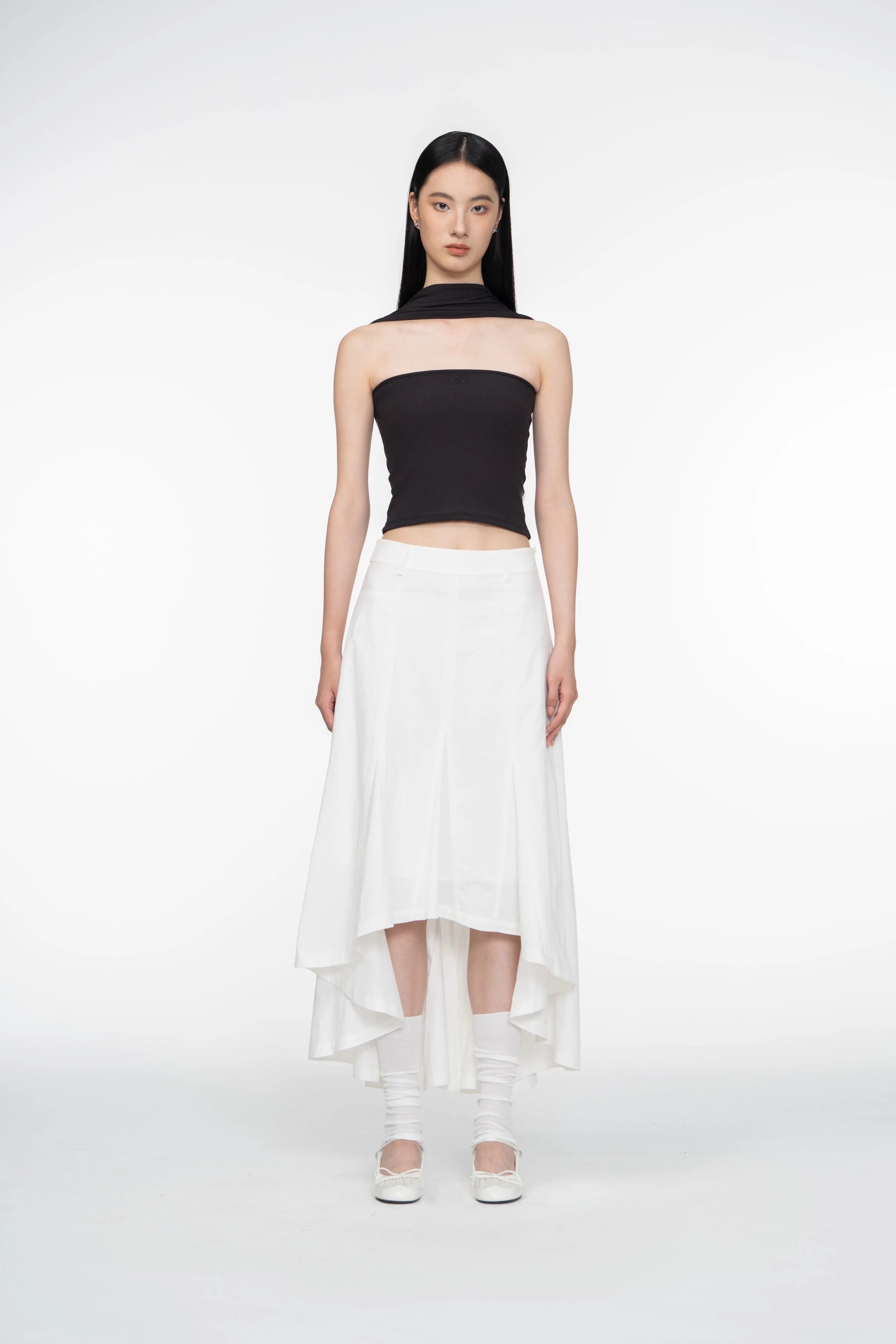 FIR© Tube Top with Neck Band in Black