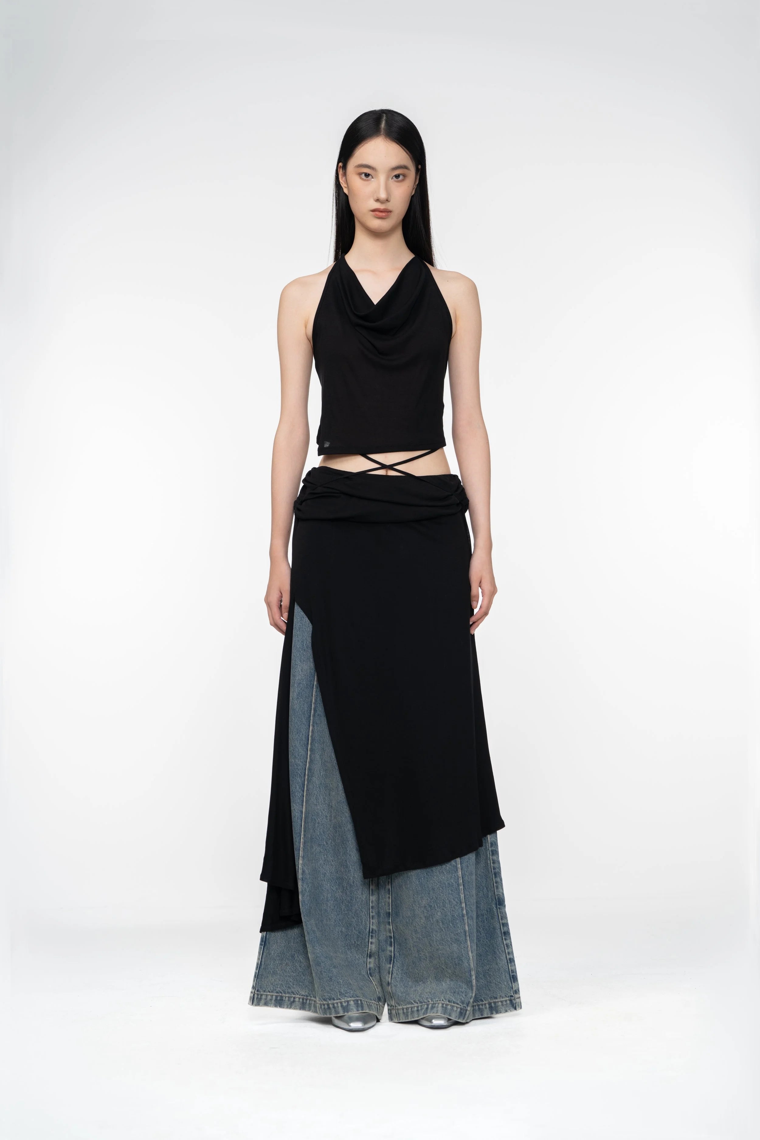 SEACELL© Two Way Halter Top in Black