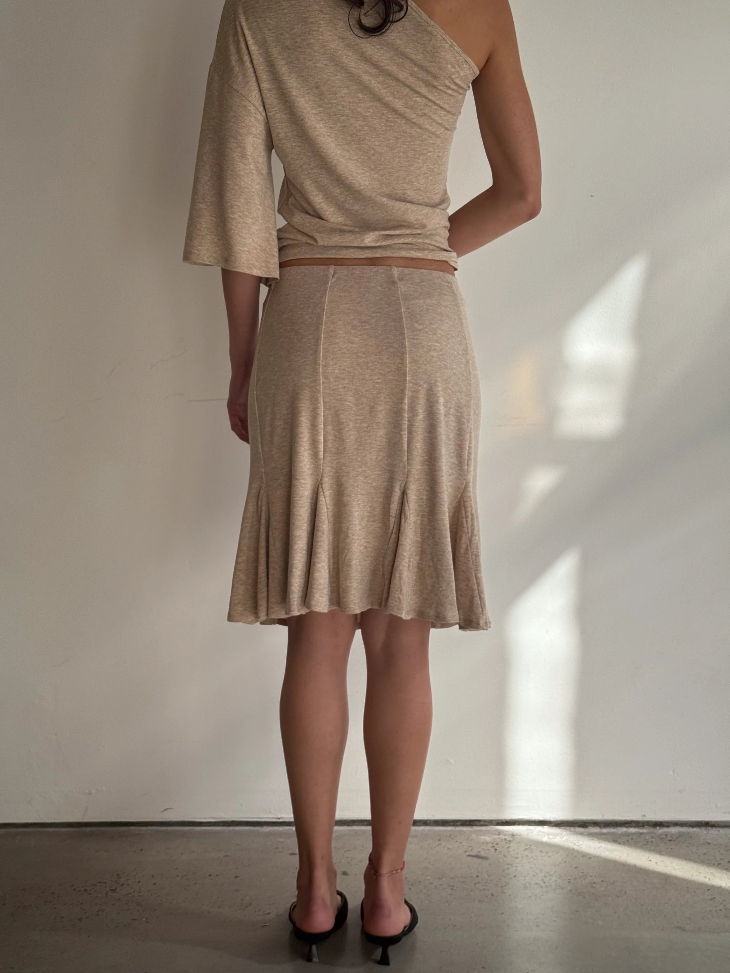 Mermaid Midi Skirt in Oat