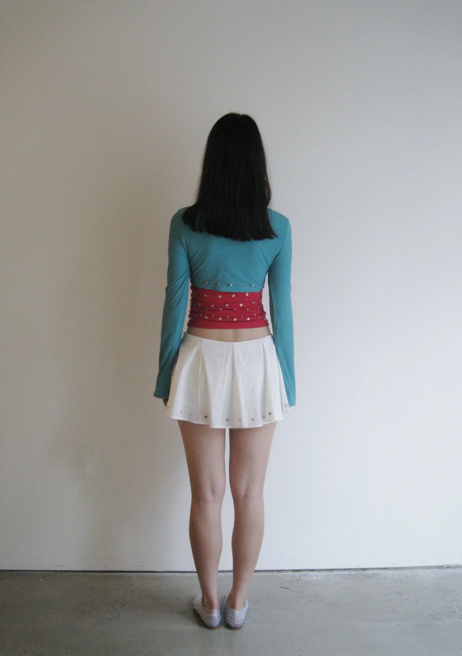 SENSITIVE® Super Cropped Long Sleeve Top with Rivets