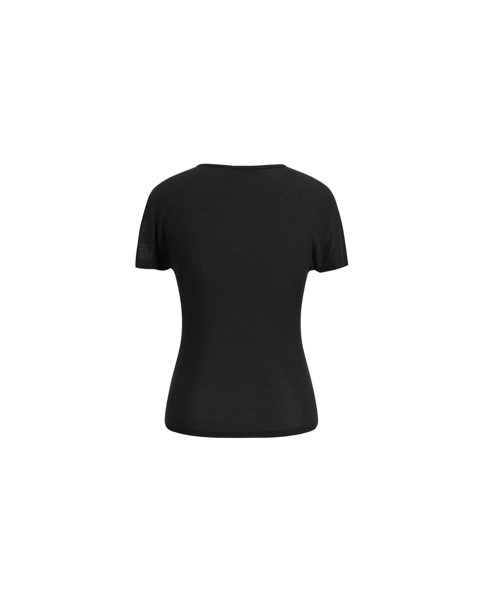 SEACELL© V-Neck Tie Detail Top in Black
