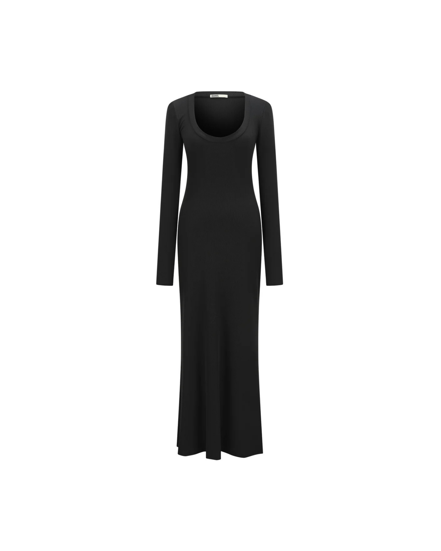 FIR© Classic Scoop Neck Long Sleeve Dress in Black