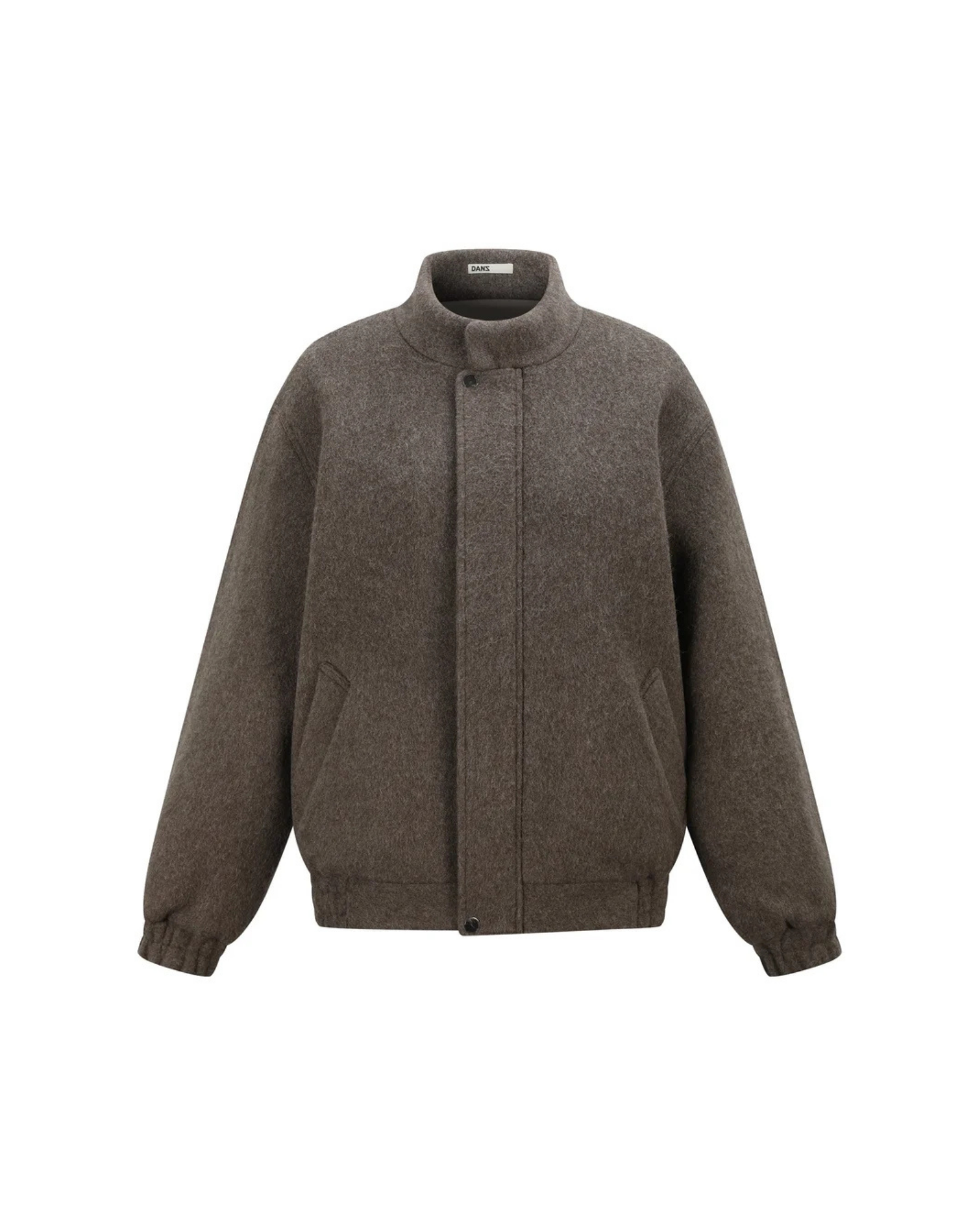 Wool Bomber Jacket with Detachable Scarf