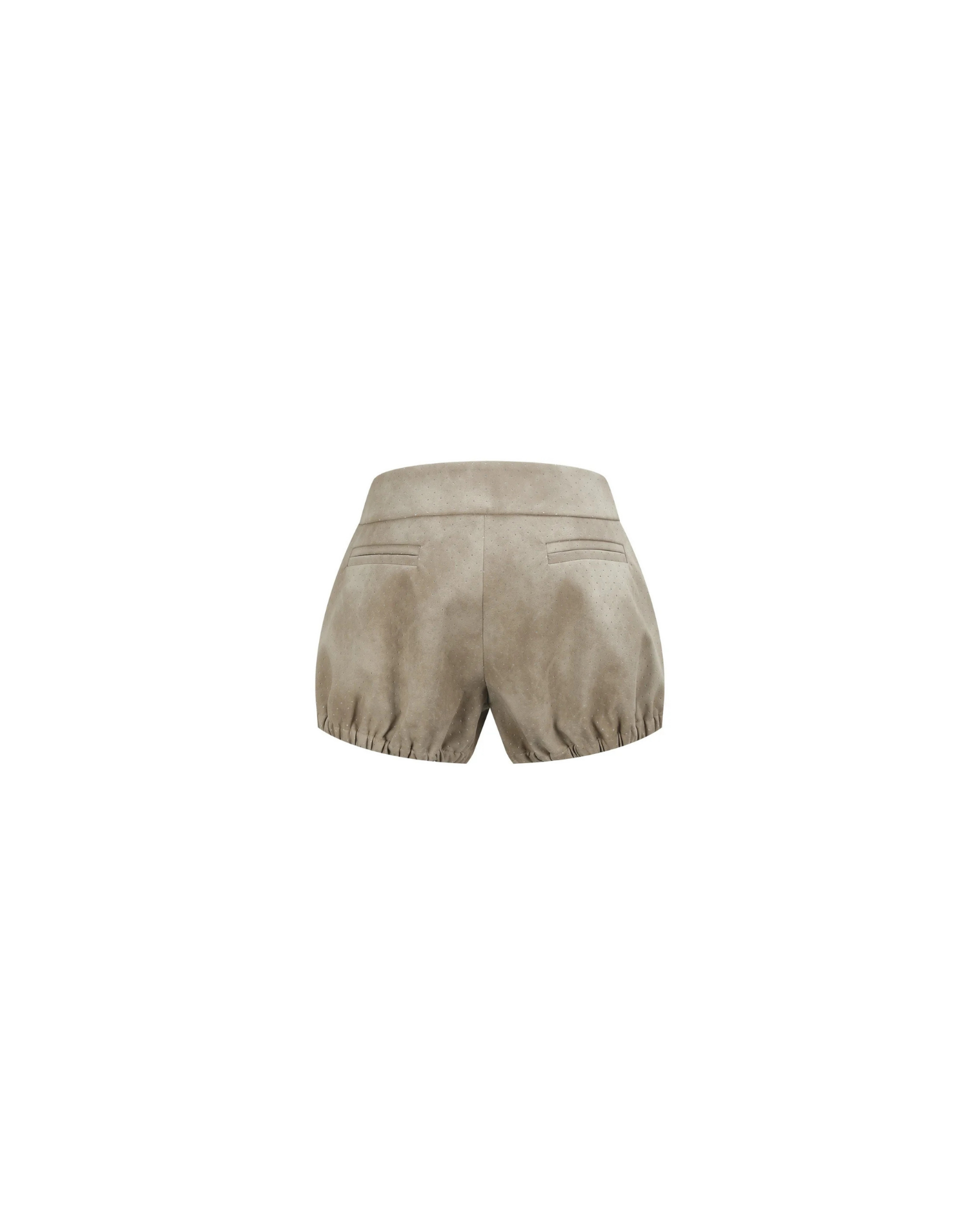 Perforated Suede Bubble Shorts