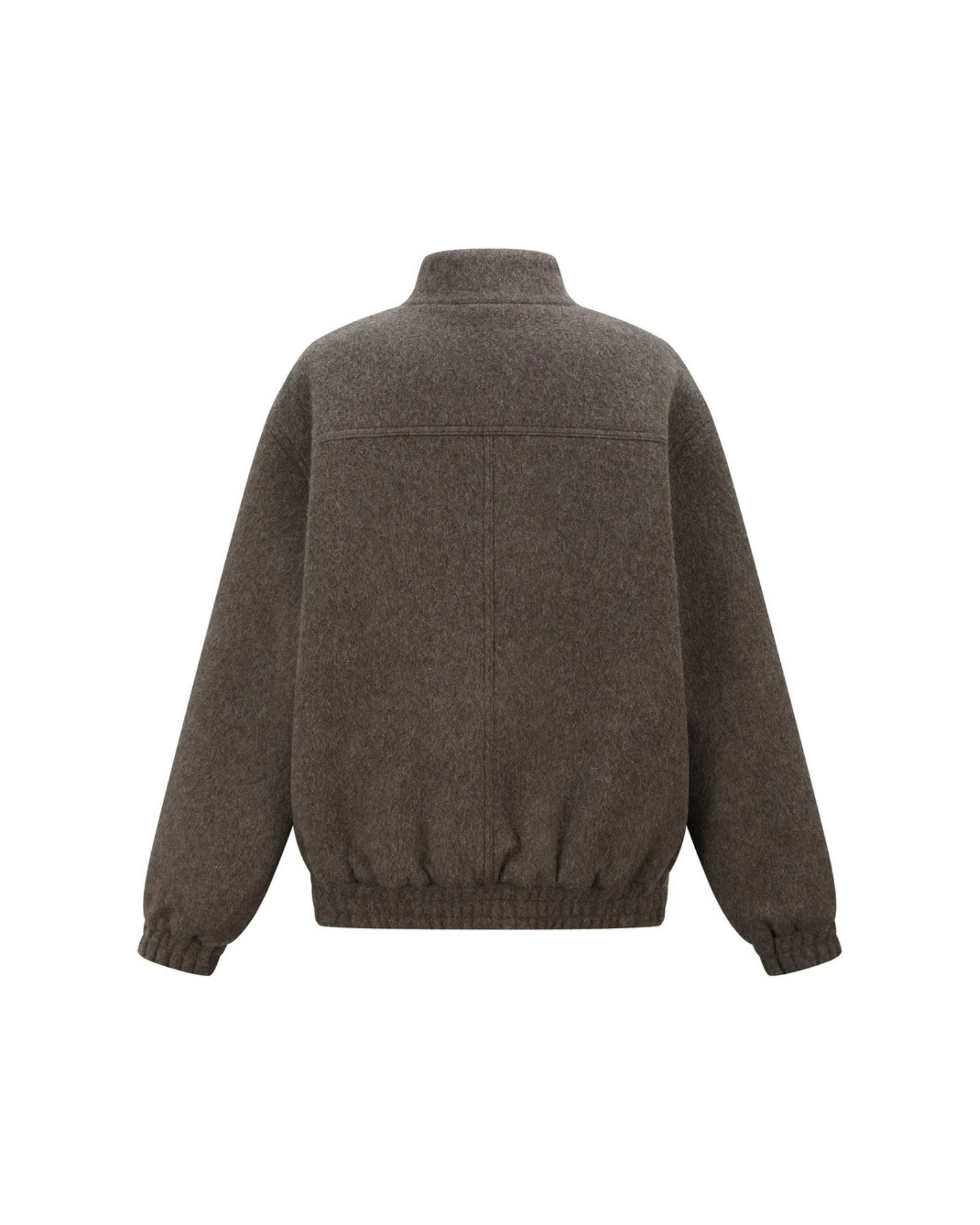 Wool Bomber Jacket with Detachable Scarf
