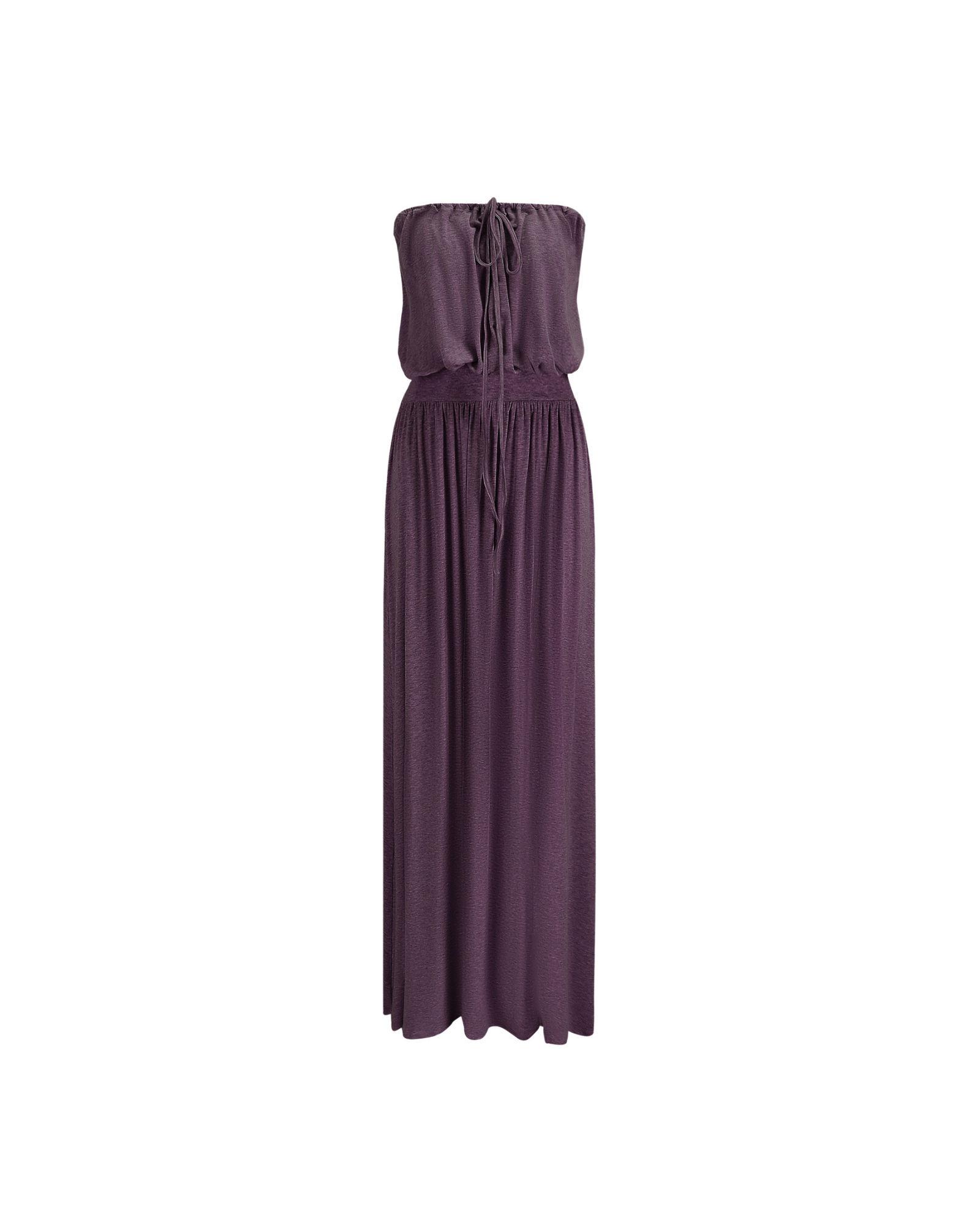 Two Way Open Back Gown Wool in Plum