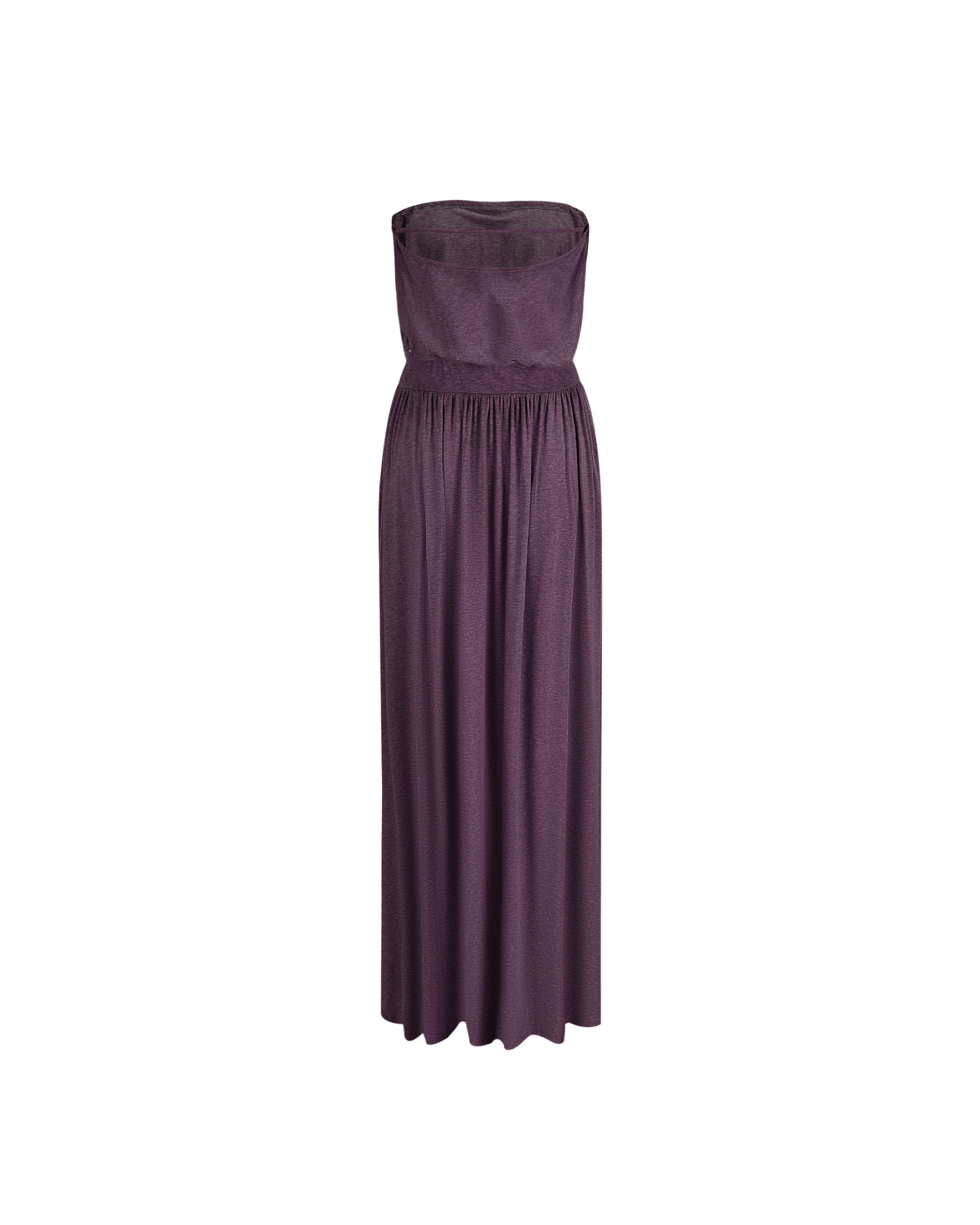 Two Way Open Back Gown Wool in Plum