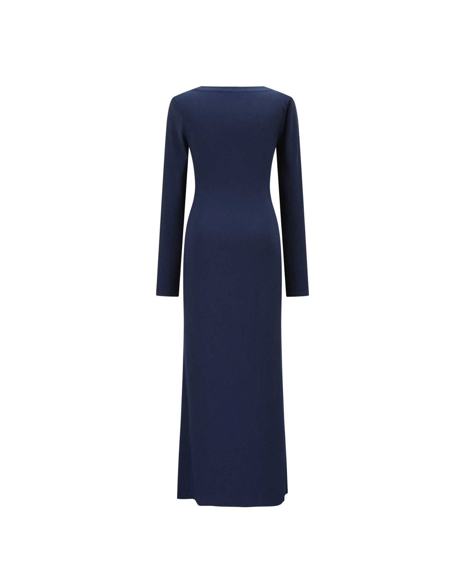 FIR© Classic Scoop Neck Long Sleeve Dress in Navy