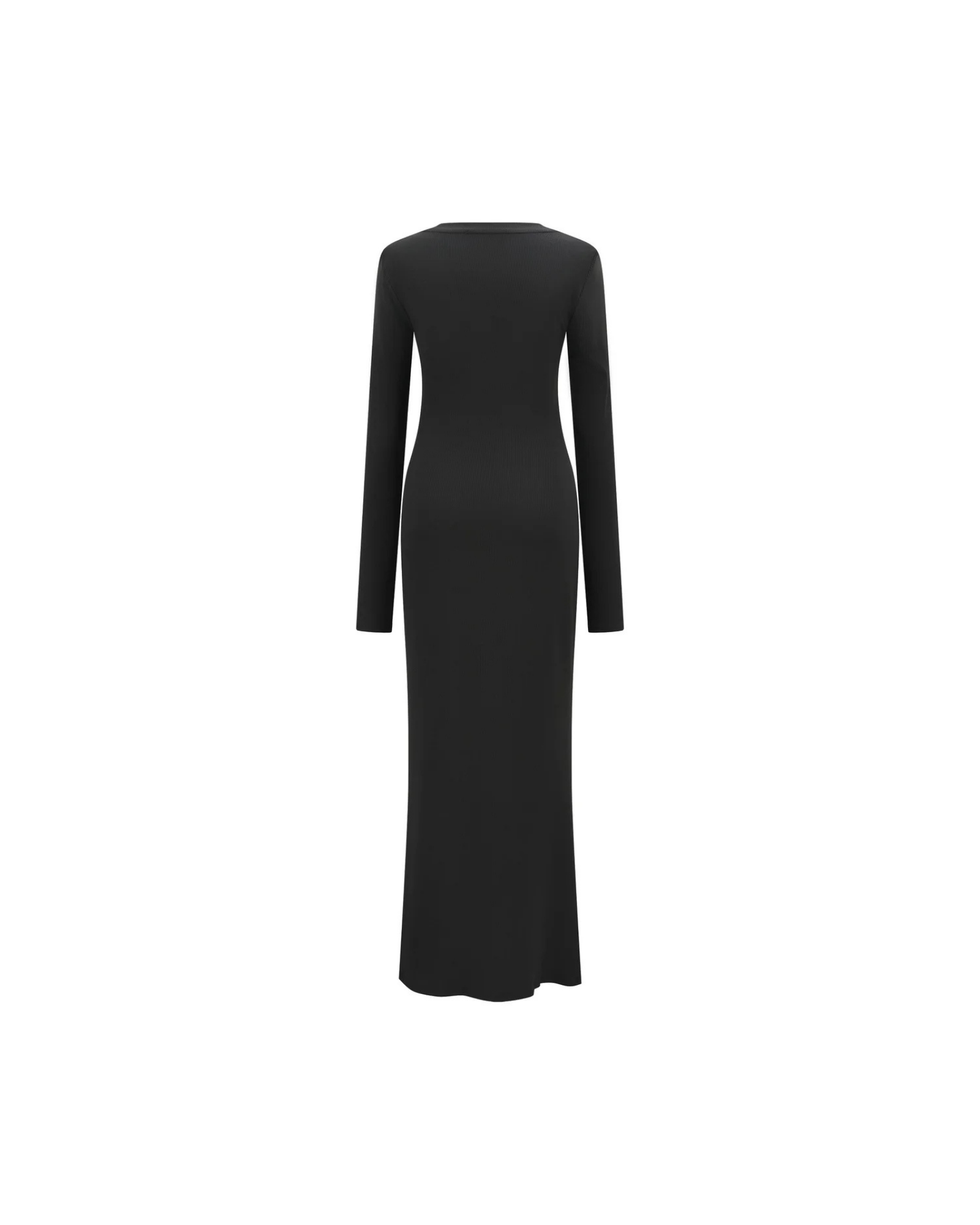 FIR© Classic Scoop Neck Long Sleeve Dress in Black