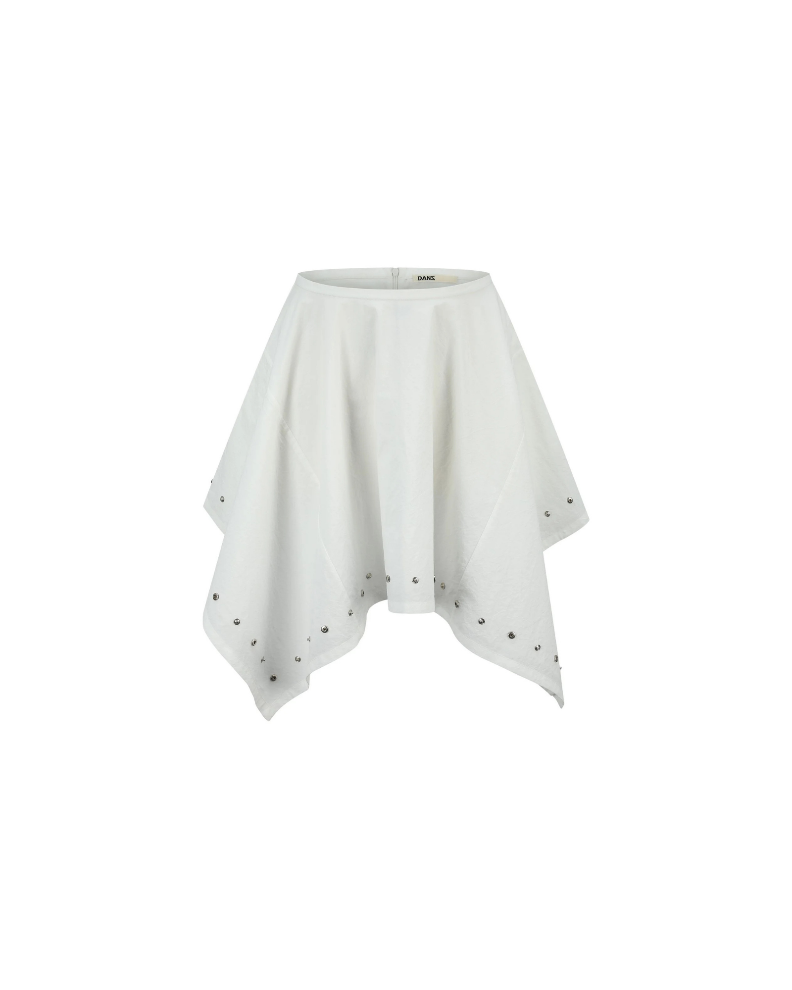 Sandwashed Cotton Handkerchief Skirt with Rivets