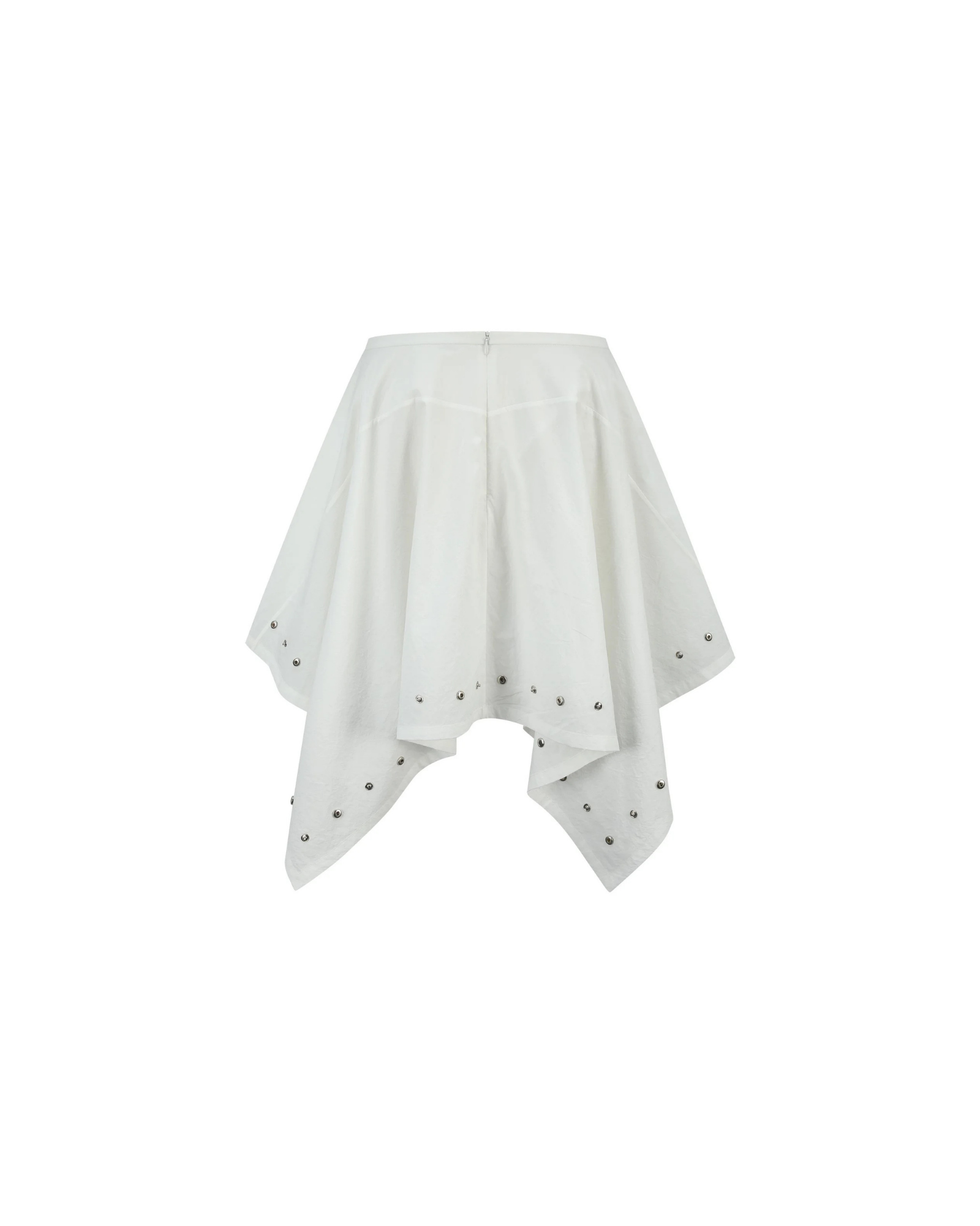 Sandwashed Cotton Handkerchief Skirt with Rivets