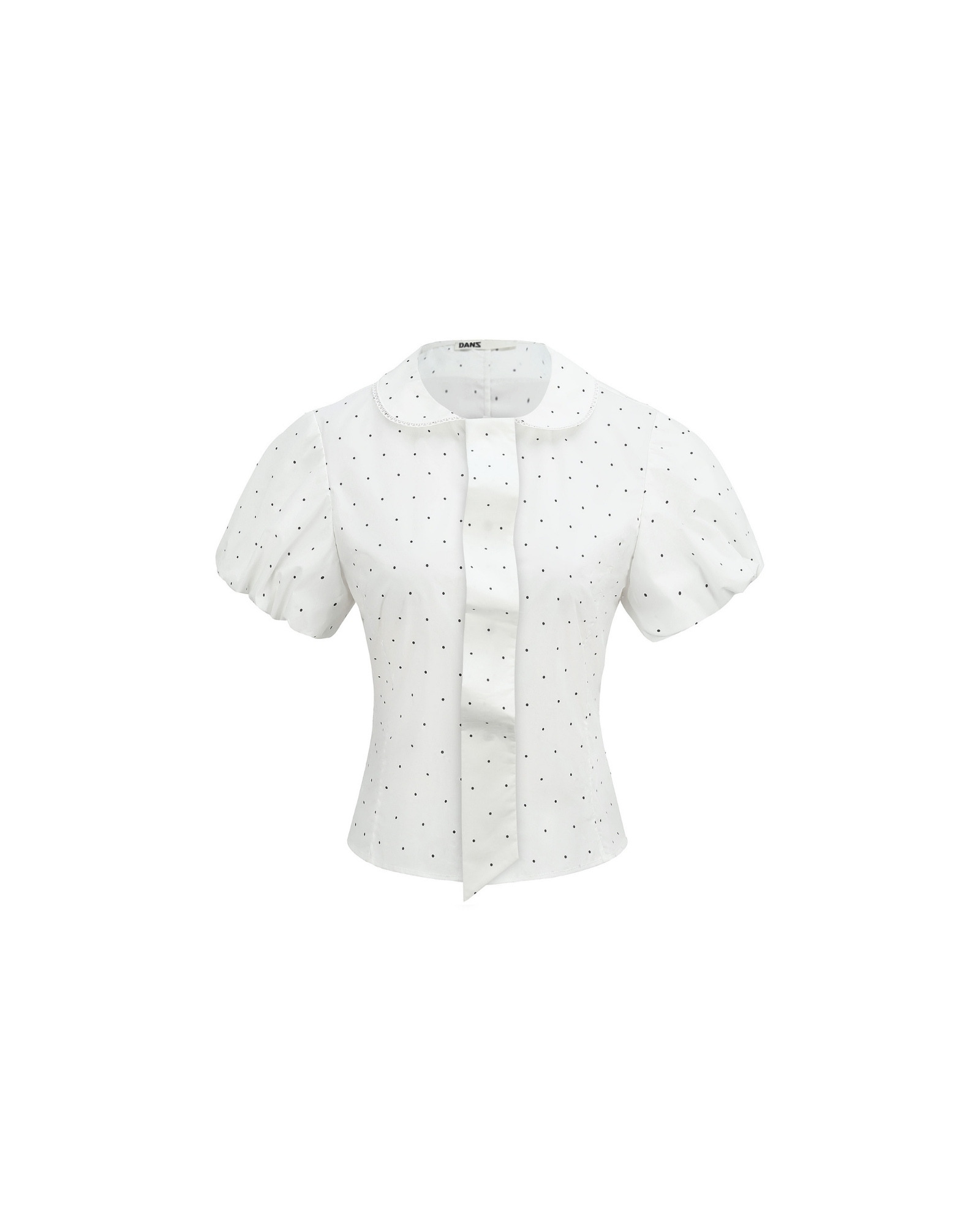 Bubble Sleeves Blouse with Detachable Tie