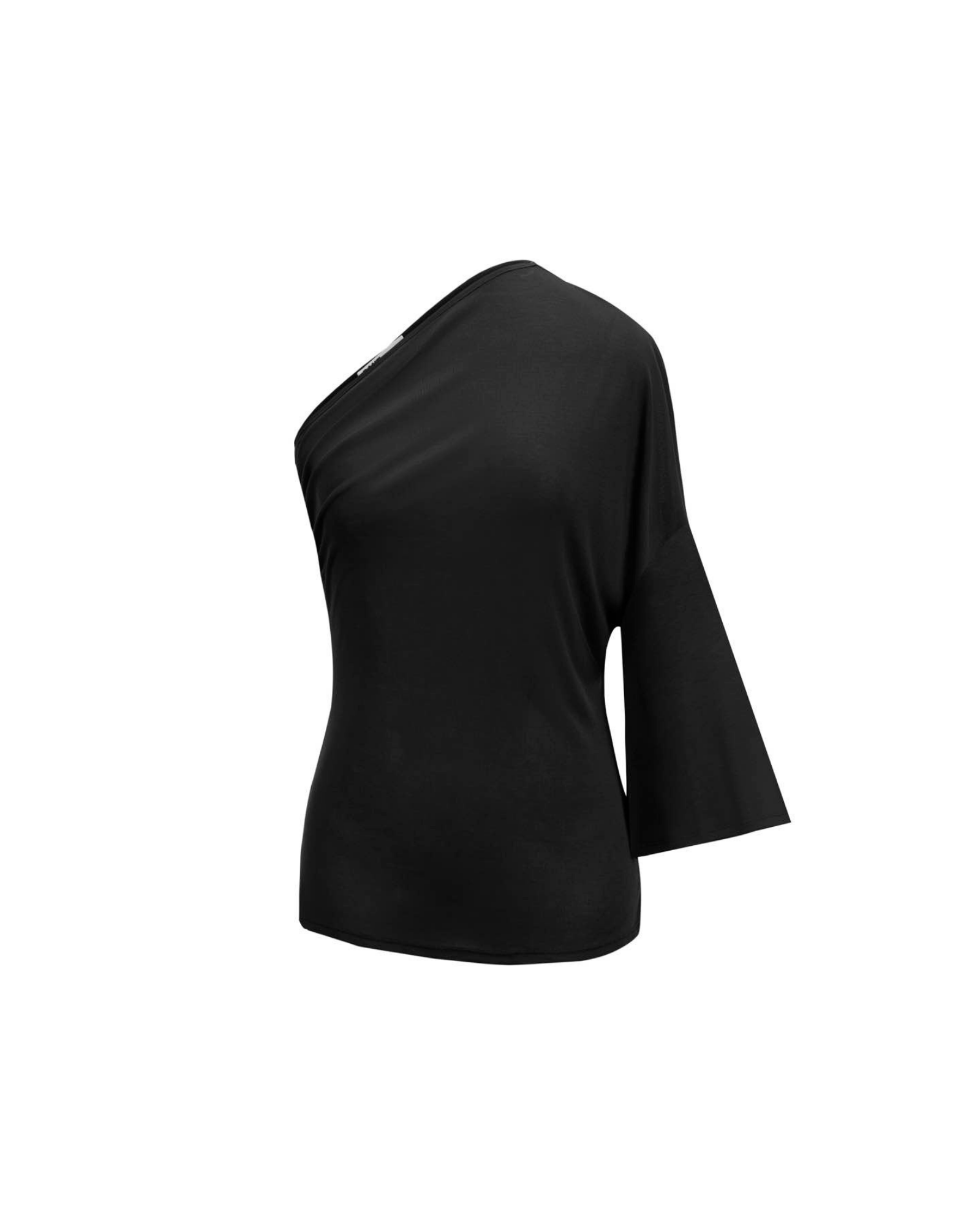 SEACELL© One Shoulder Draped Top in Black