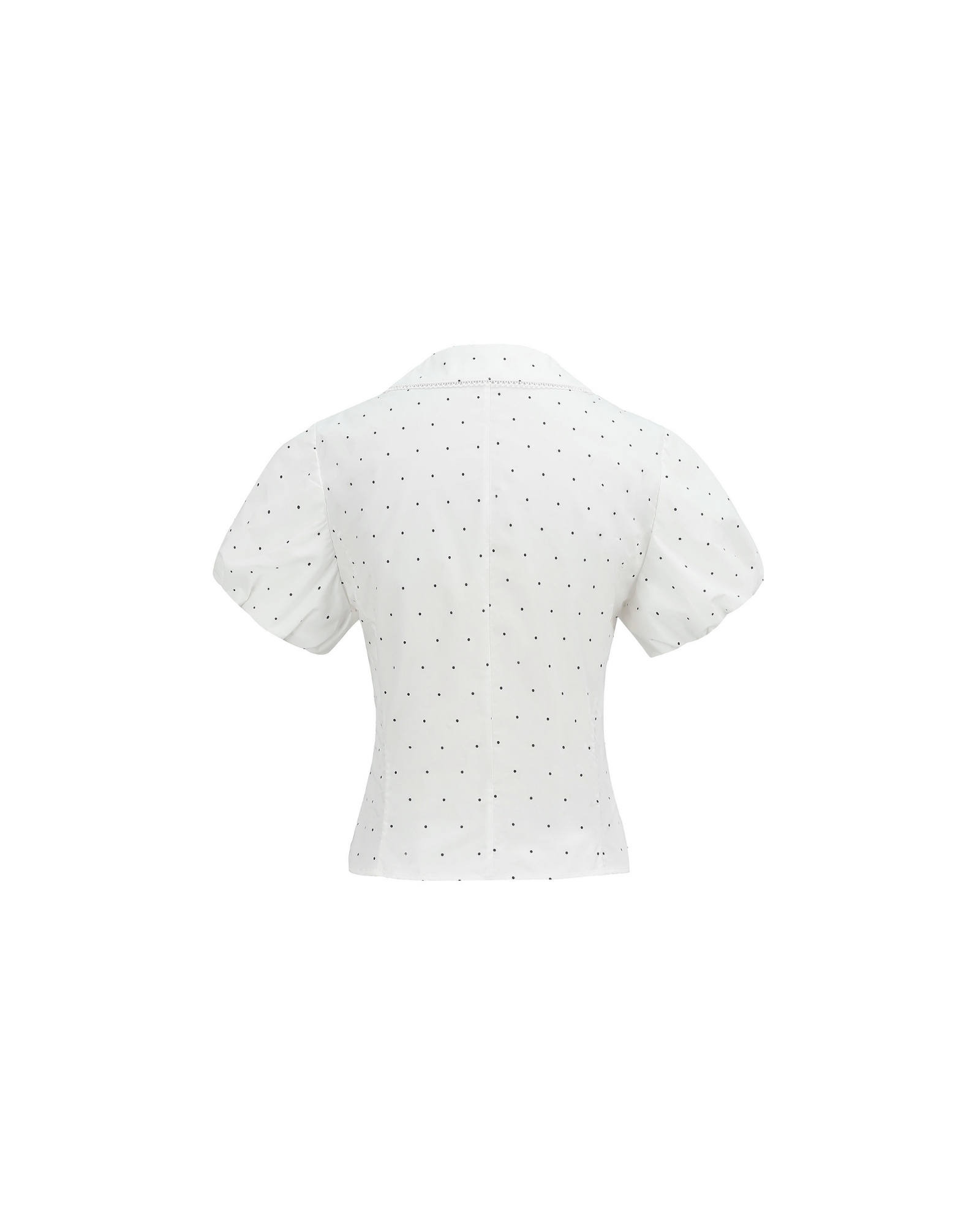 Bubble Sleeves Blouse with Detachable Tie