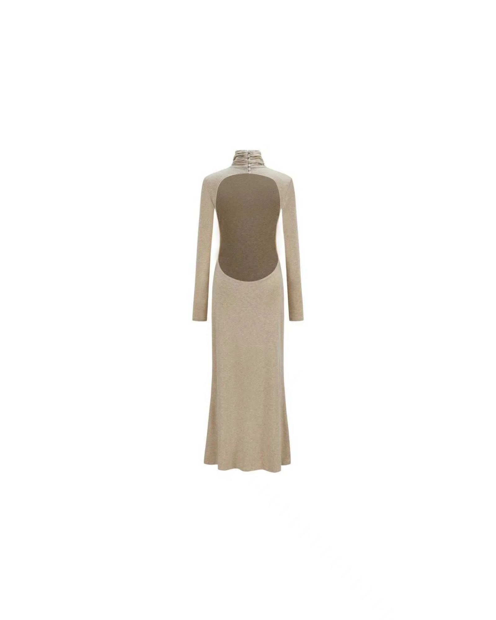 Open Back Gown in Oat